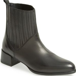 Stuart Weitzman ‘Slash’ Black Ankle Booties, 9